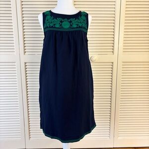 J. Crew Dress Linen Navy Small